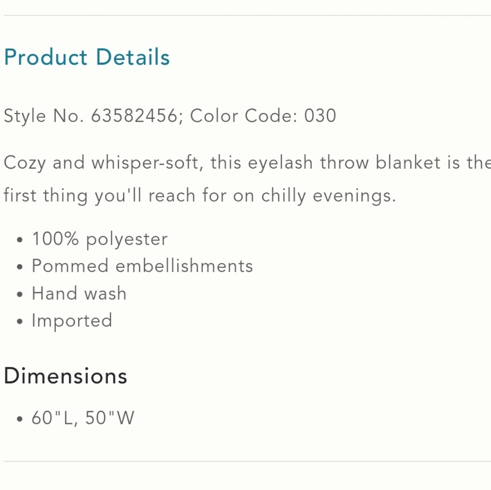 Anthropologie Pommed Bridget Eyelash Throw Blanket - green with colorful flecks! - Picture 3 of 7